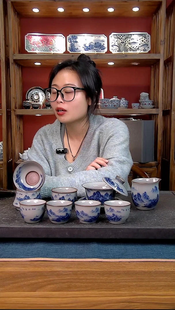 简装家用款8件套 老陶泥开片纹陶瓷茶具