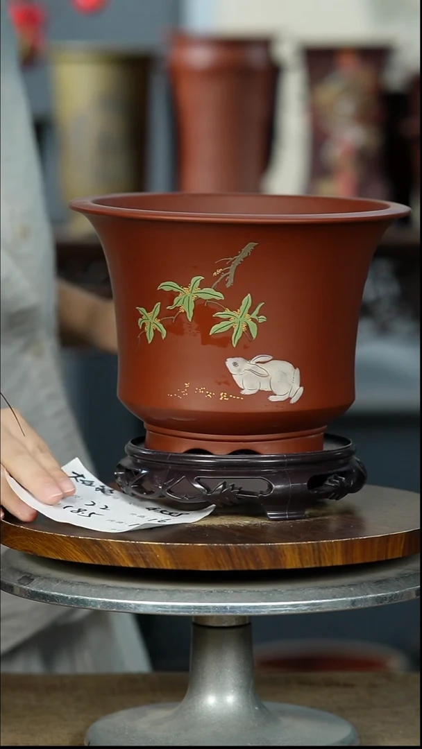 紫砂花盆4588+S紫砂花盆紫砂