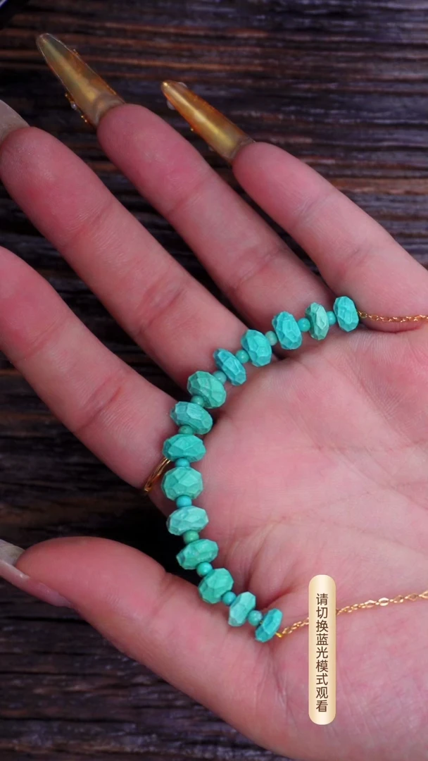 银S925镶嵌绿松石项链多样性发货一件