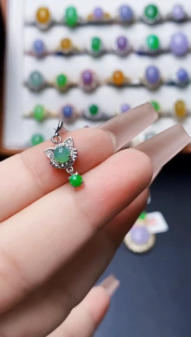 银S925镶嵌戒指翡翠0113