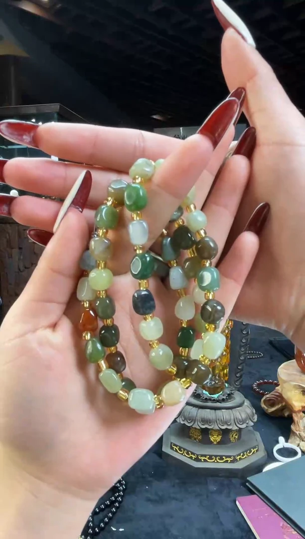 颈饰未镶嵌和田玉和田玉多宝妈妈链