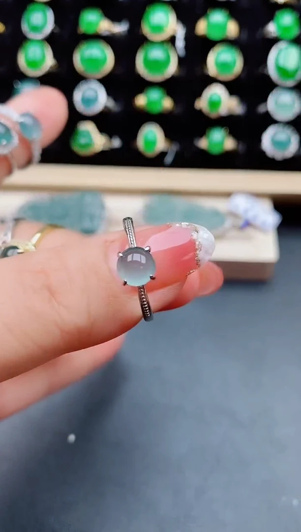 【闪购商品】翡翠戒指银S925镶嵌50805580