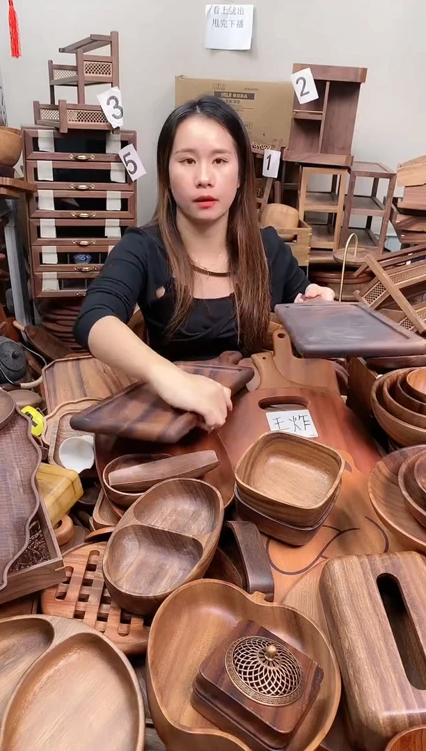 木 南美胡桃木带手柄菜板49*17*2cm  整木