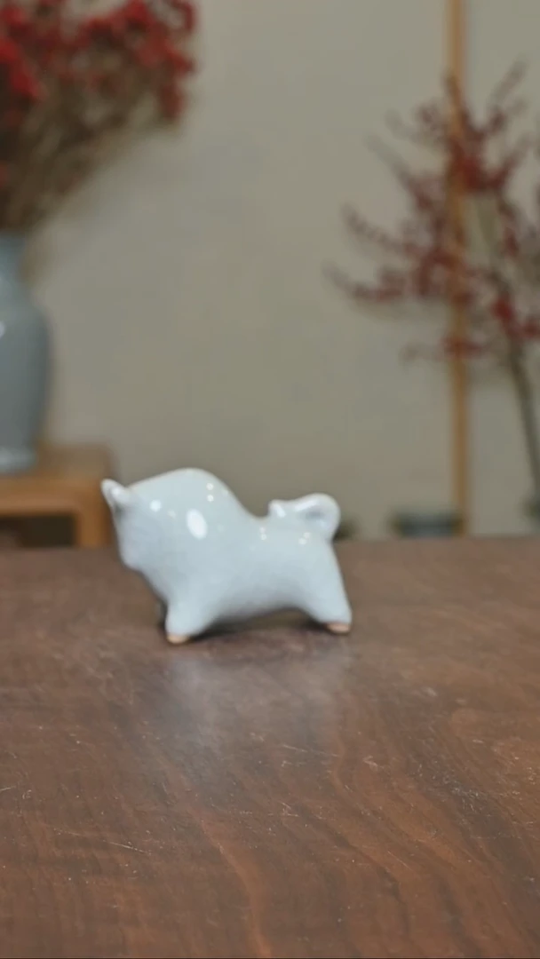 【闪购商品】其他小牛茶宠微瑕月白釉 无款