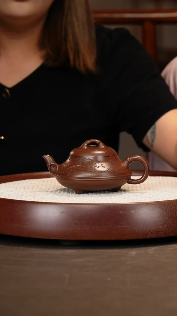 【王惠芬】矮石瓢 紫泥 240c+对杯