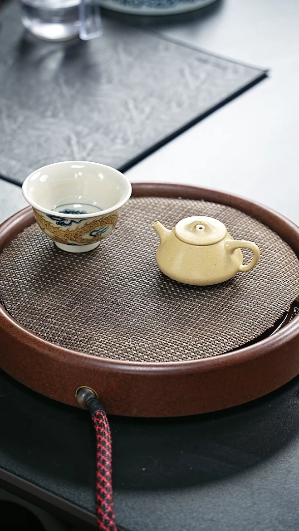 茶壶紫砂小平盖-梨皮本绿-全手工微微瑕