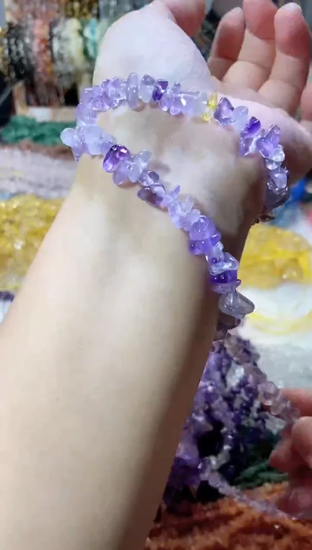 未镶嵌珠宝半成品水晶紫黄晶