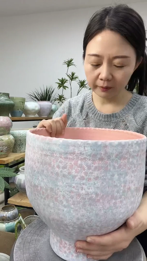 11.9陶瓷花盆直播链接高.26      口25