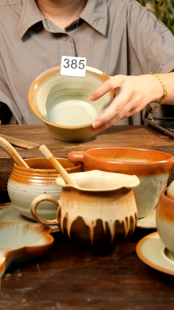 盘高颜值粗陶餐具限时抢购
