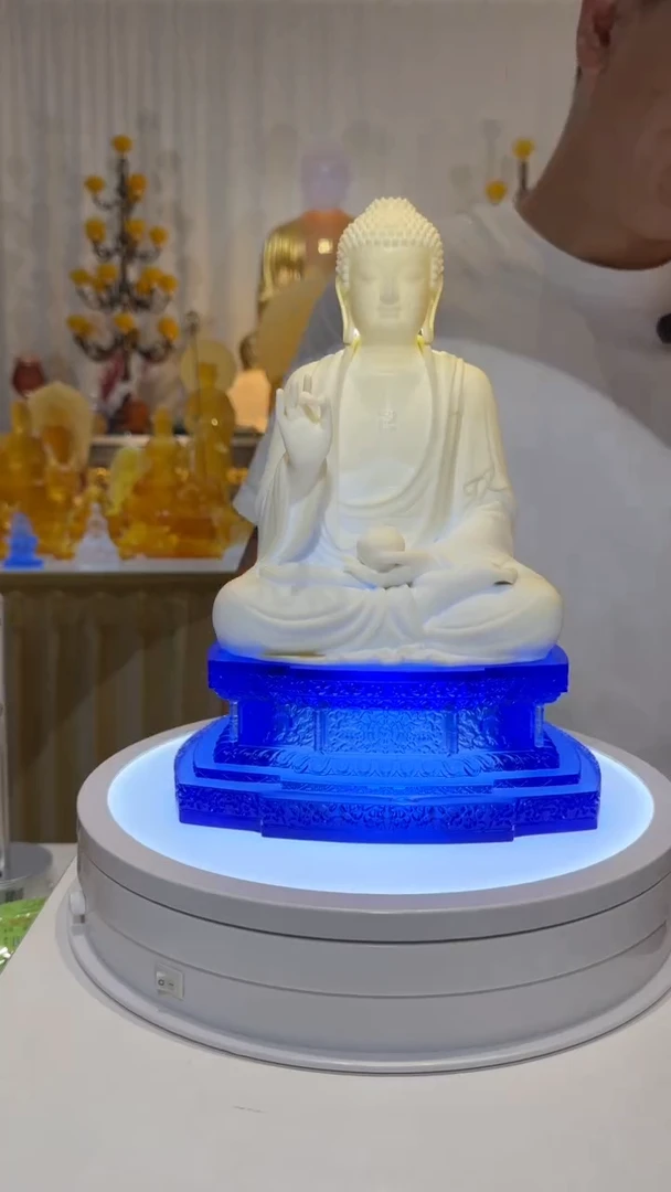手工艺品琉璃马****威匠门琉璃药师造像加底座