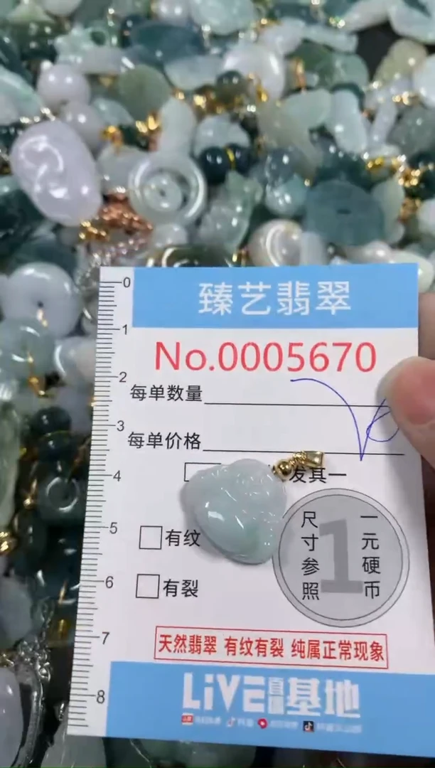 吊坠(不含链)未镶嵌翡翠5670