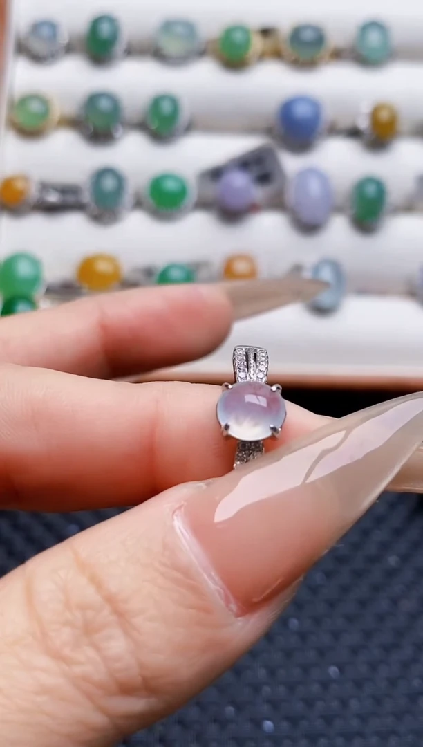 银S925镶嵌戒指翡翠3448