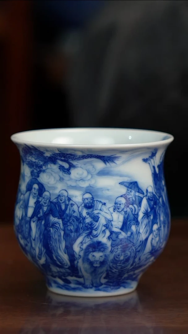 晓竹窑青花十八罗汉