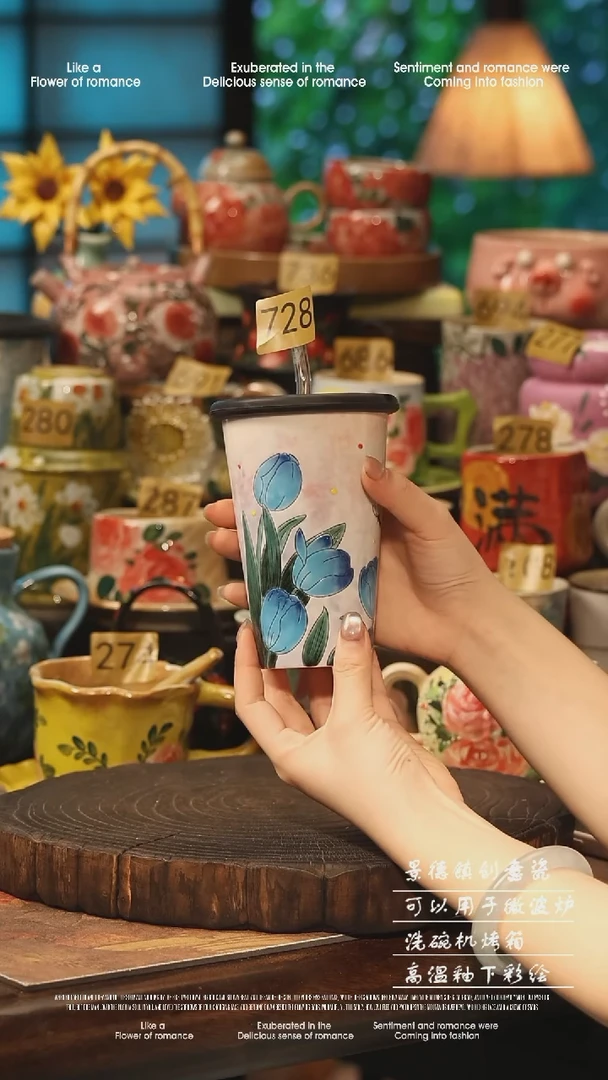 陶瓷景德镇高温釉下彩手工手绘款式