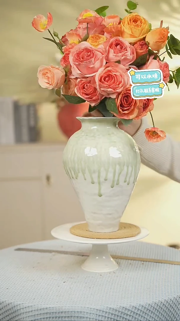 景德镇高端陶瓷花瓶家居水培插花瓶