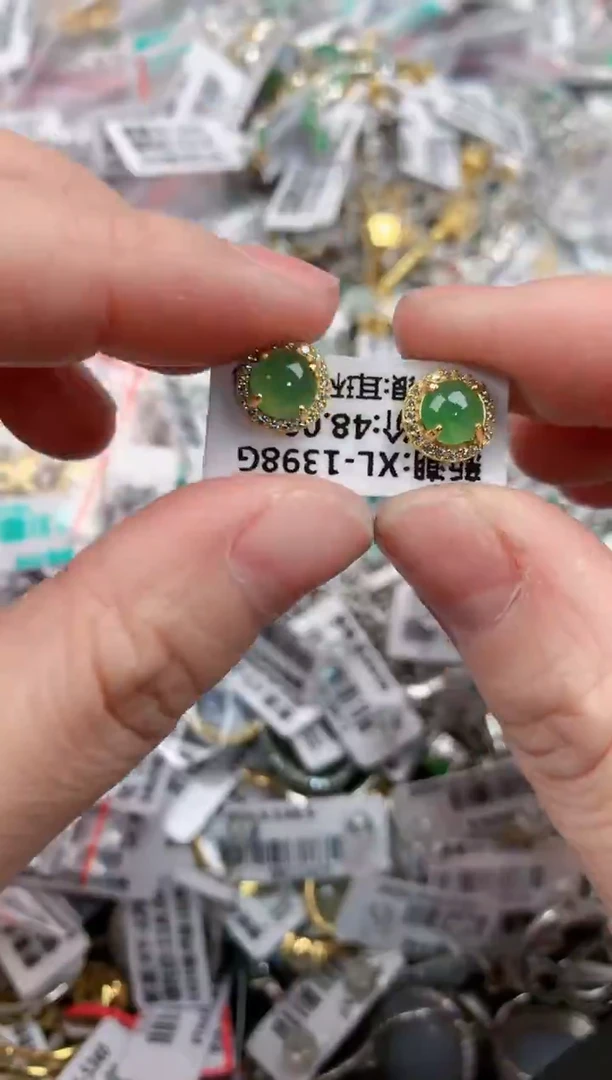 银S925镶嵌戒指翡翠22          4
