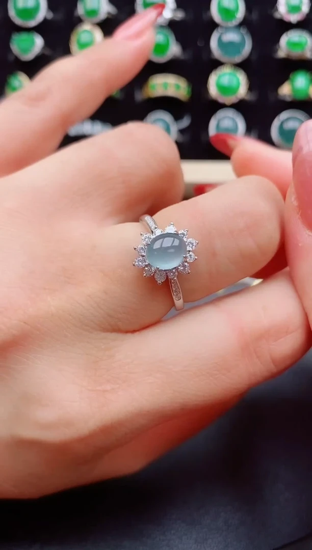 【闪购商品】翡翠戒指银S925镶嵌2312