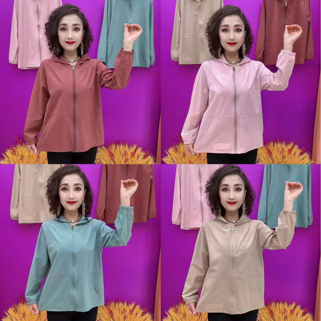 WE新款女士带帽外套140四色