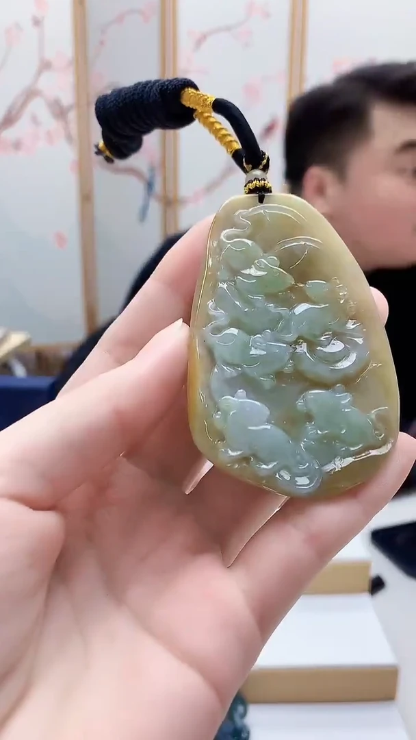 未镶嵌定制翡翠5060ry-毛货挂件26