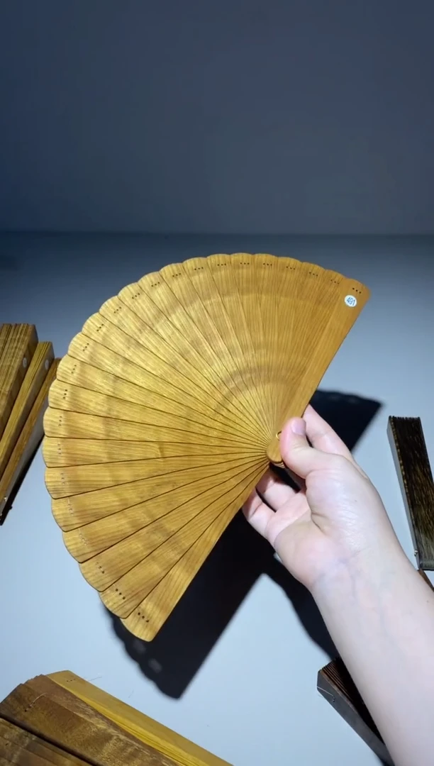 金丝楠18cm金丝楠木小叶桢楠扇491