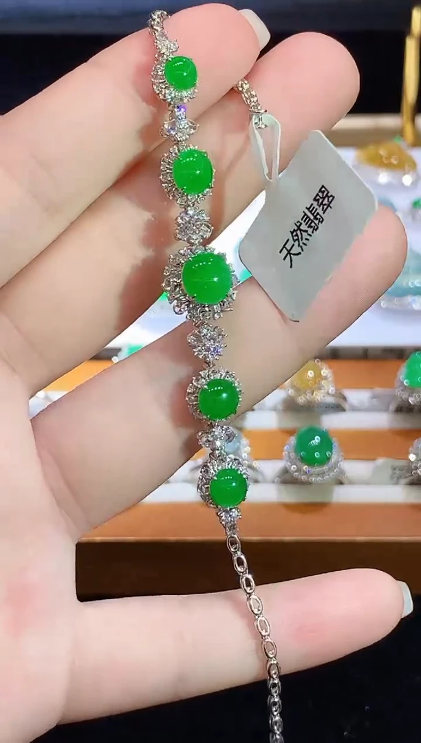 18K金镶嵌手链翡翠MH