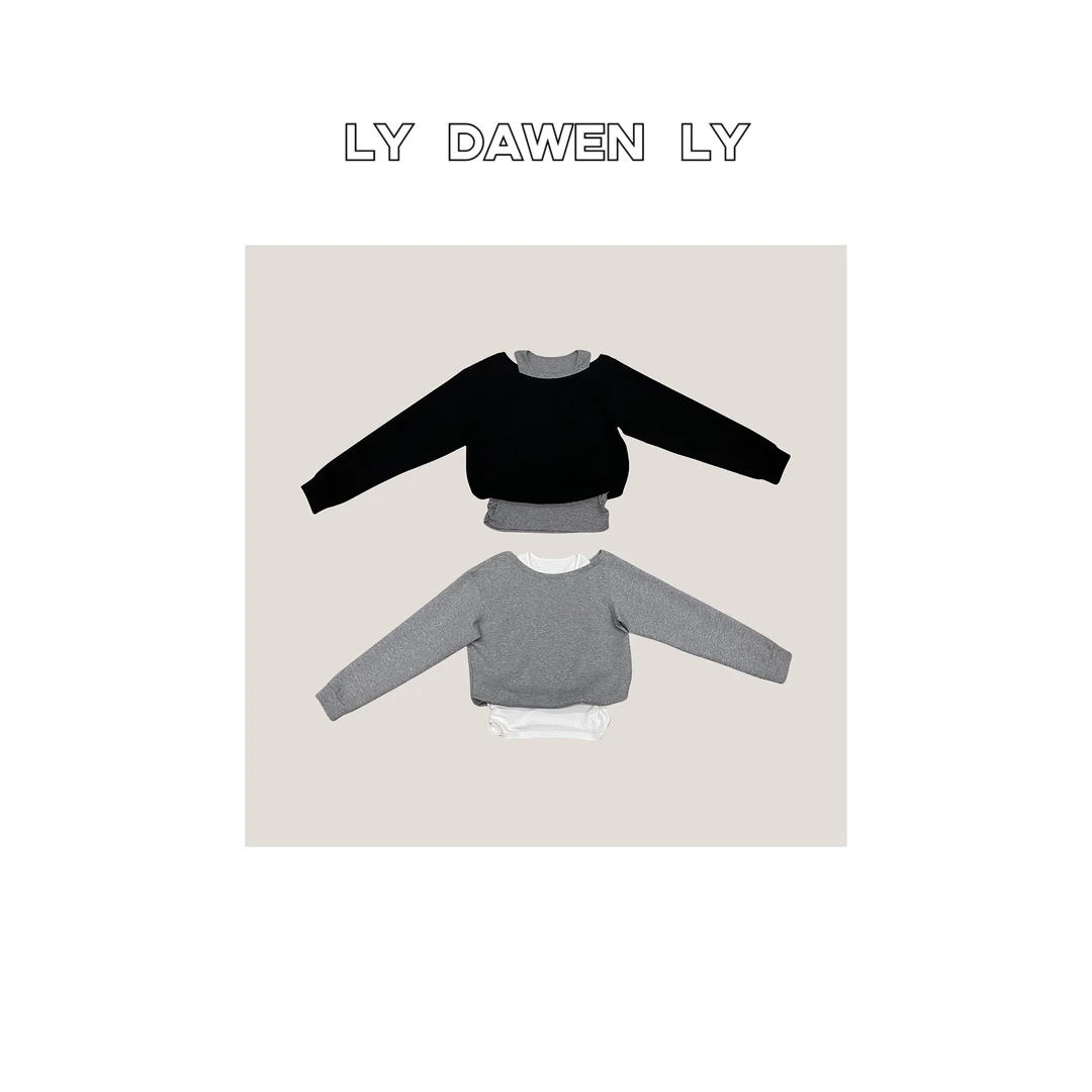 DAWEN  | 设计感休闲假两件卫衣 M54#