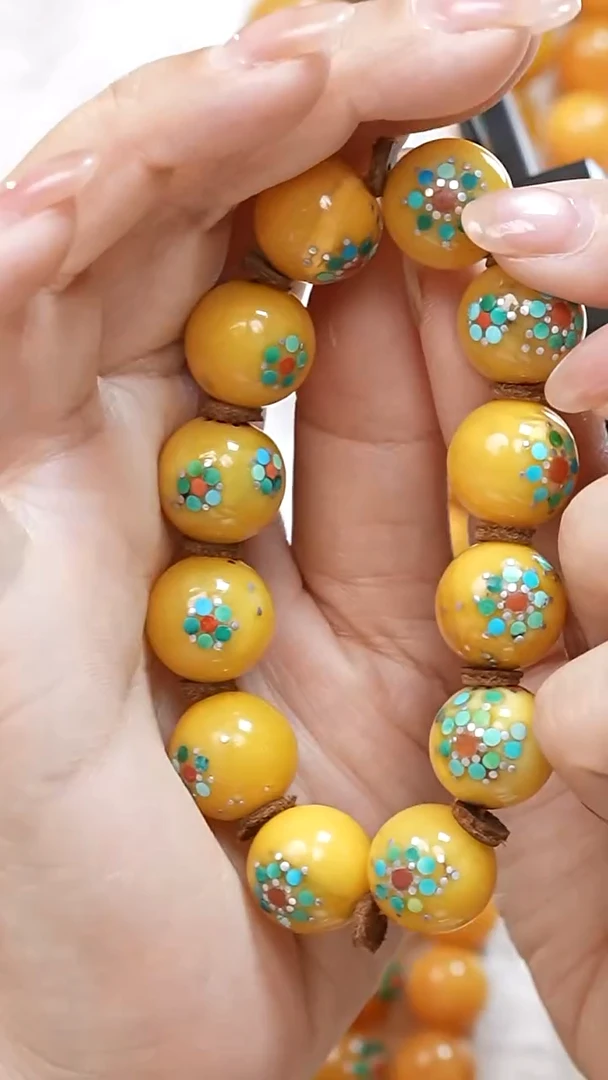 蜜蜡颈饰未镶嵌6125天然蜜蜡珠宝奇石全部保真