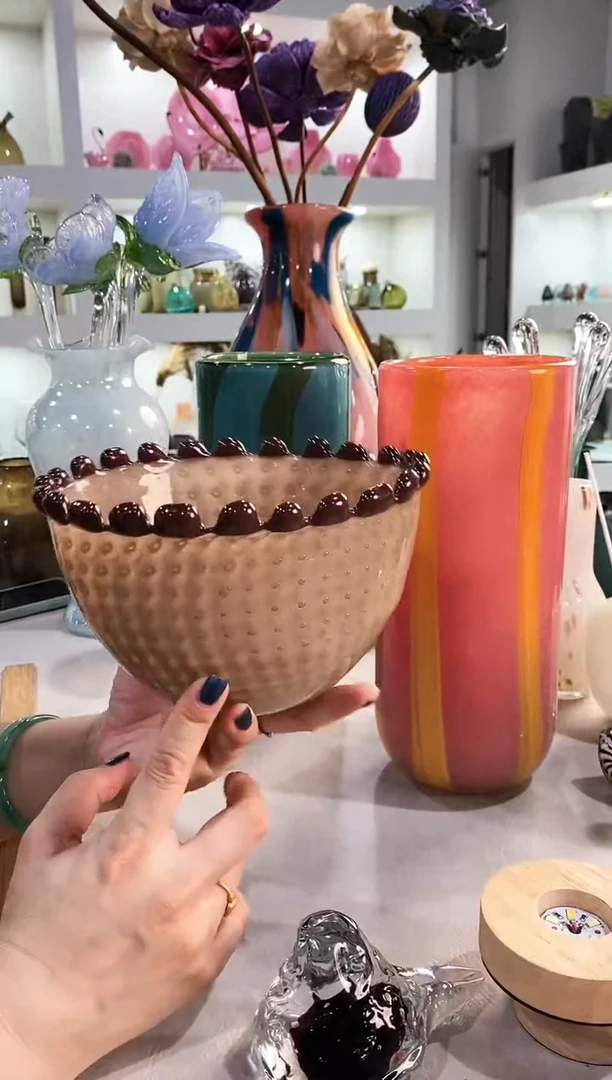 慕忆家手作琉璃花瓶微瑕