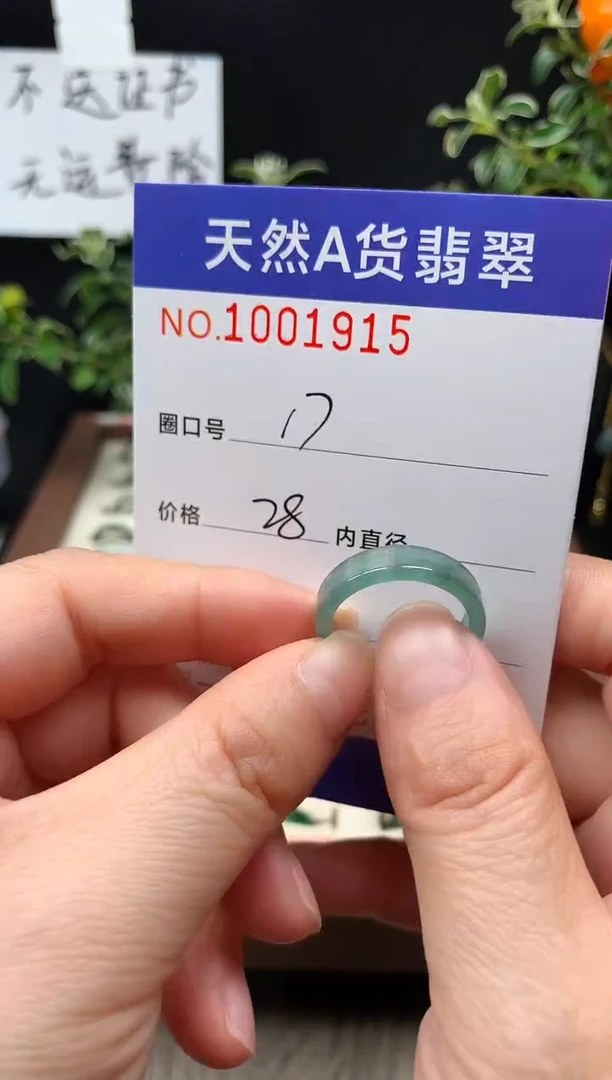 未镶嵌戒指翡翠17#