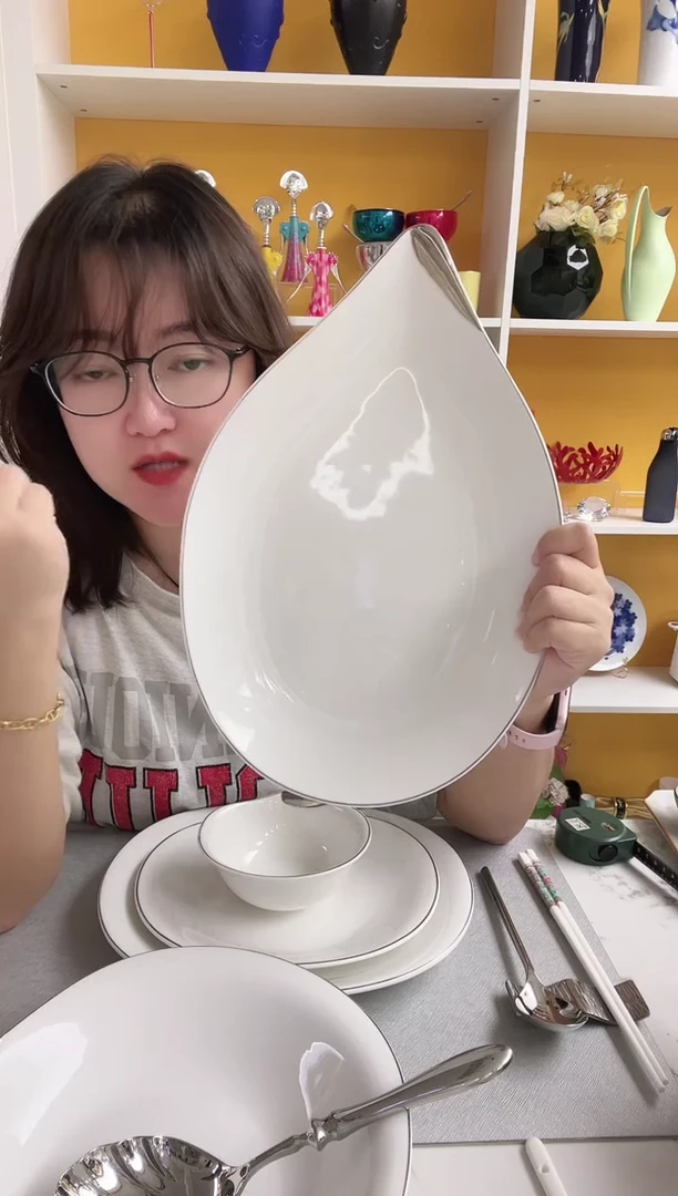 意大利敦迪 水滴系列 鱼盘36cm