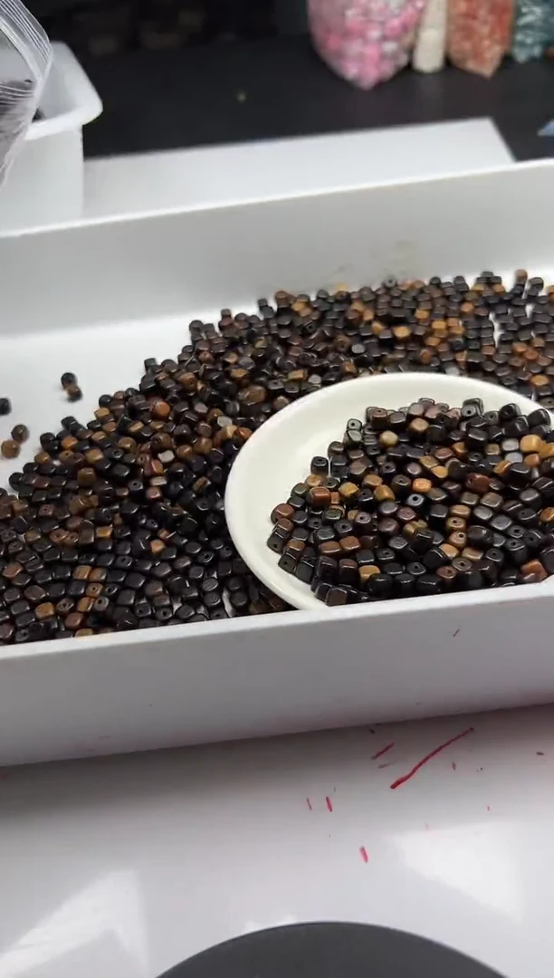 檀香木散珠w3051沉沉小方块6*5mm*20颗