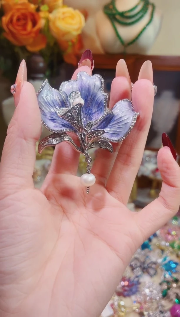 合成立方氧化锆铜合金紫瓣兰心