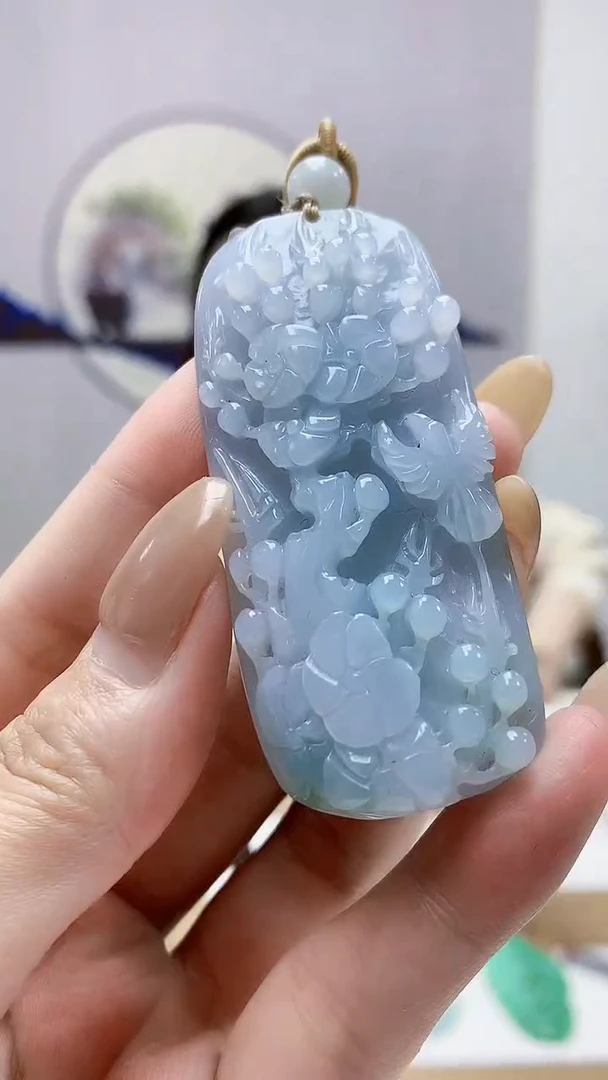 未镶嵌定制翡翠4852MM-毛货挂件62