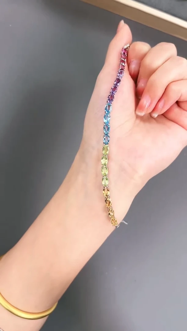 【闪购商品】紫晶手链银S925镶嵌Z-012