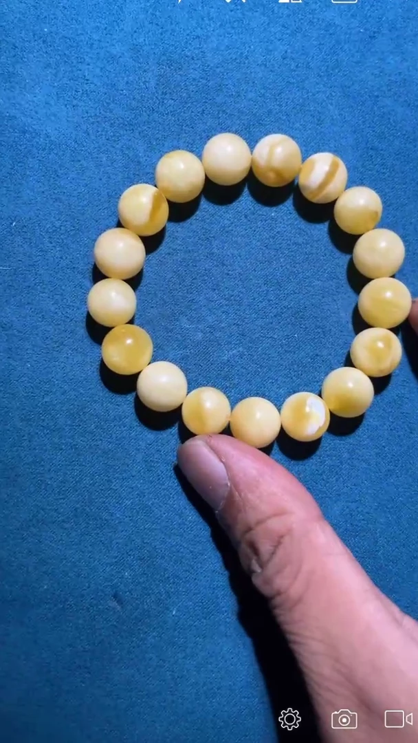 【闪购商品】定制蜜蜡WR圆珠手串卡11.6/14g