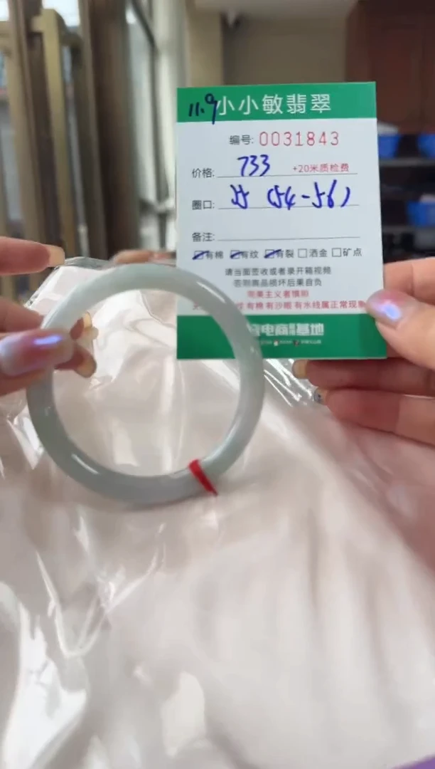 未镶嵌手镯翡翠A货手镯/微瑕