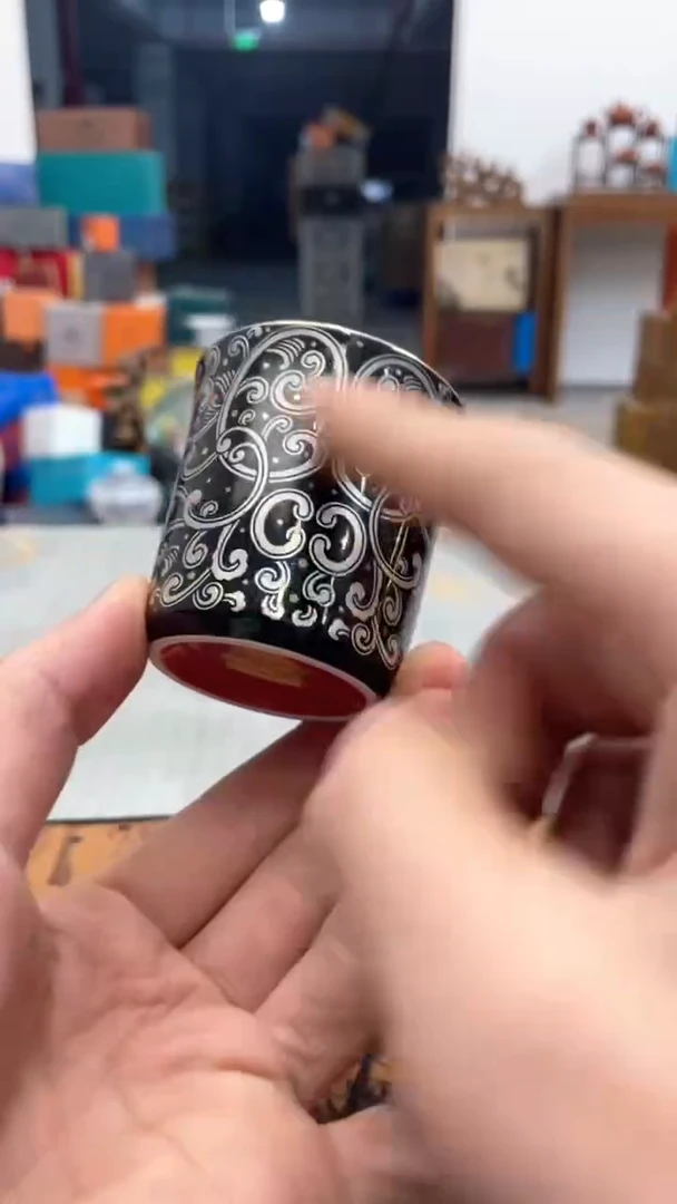 【闪购商品】瓷片@@@@@@@@@@@金银错主人杯