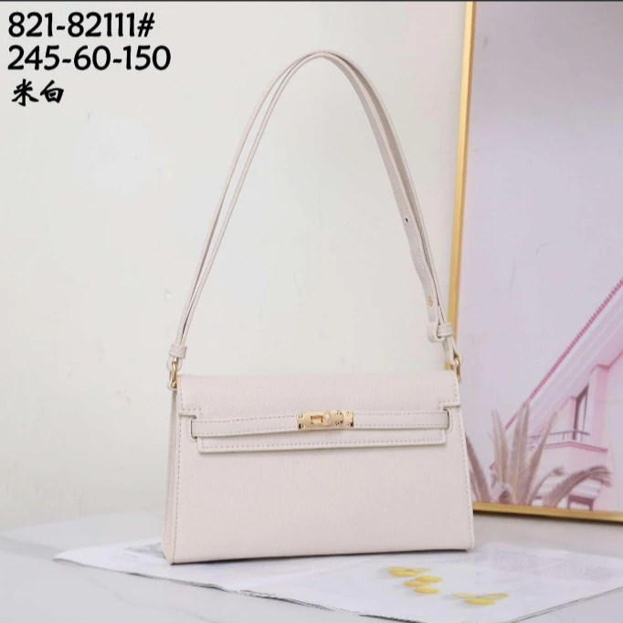 【芝麻集】GQ-82111-米白RAIN.CUN百搭小众简约单肩轻奢气质女包