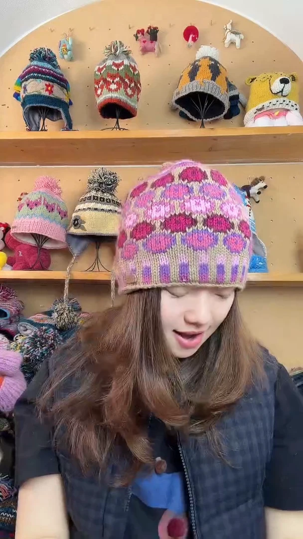 羊毛百分百纯手工纯羊毛美利奴羊毛帽子闪购5