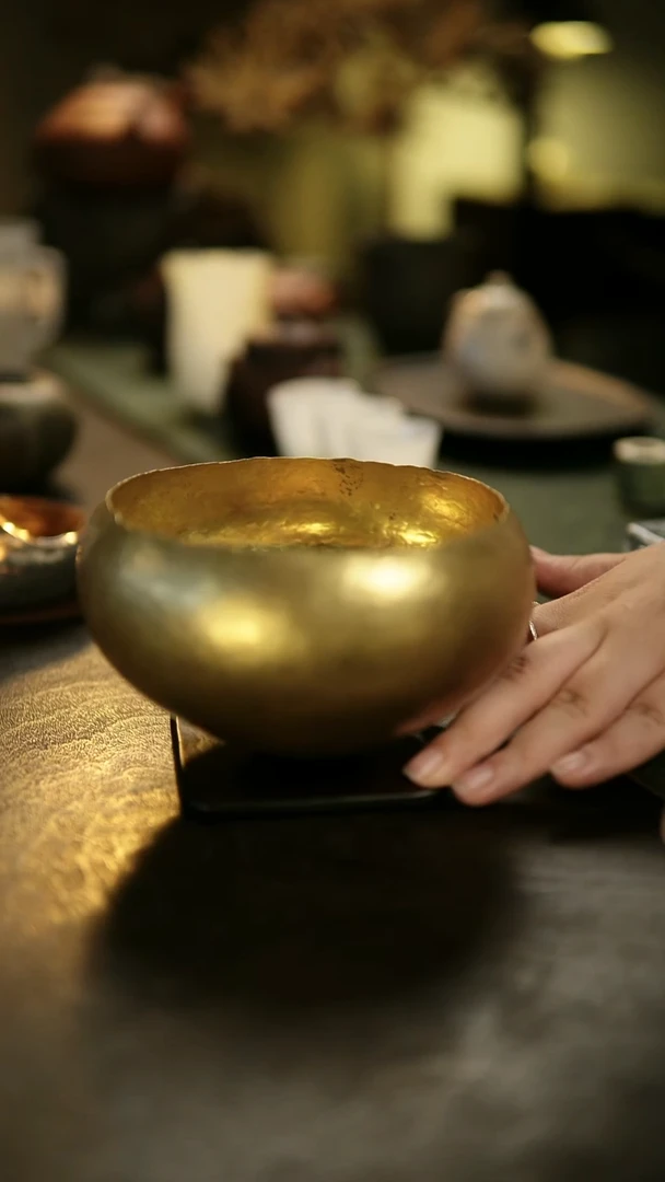 阿眠       纯手工捶打黄铜水盂