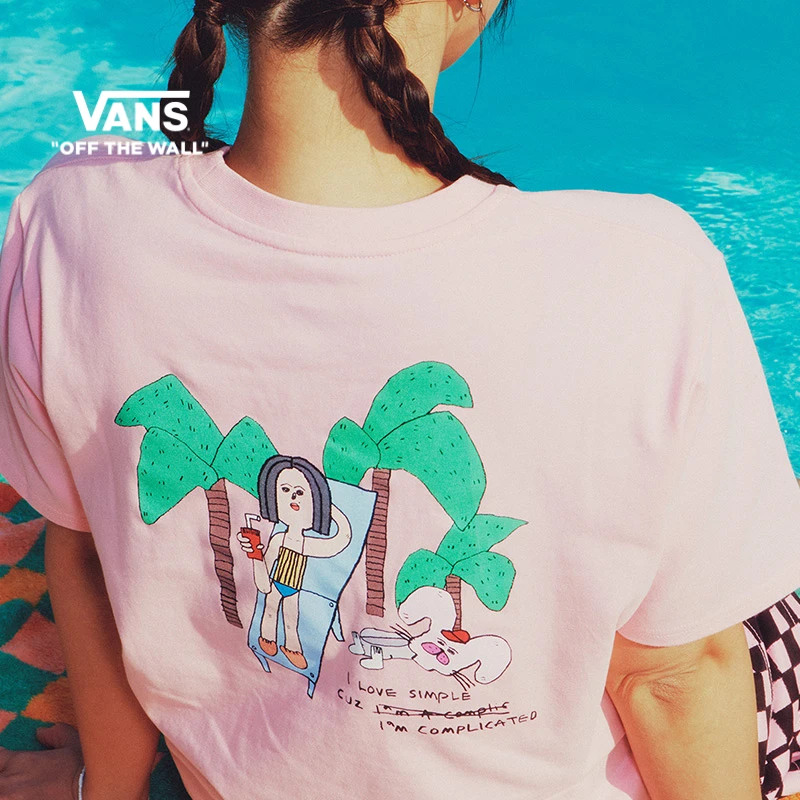Vans范斯官方 亚洲艺术家联名Riroo女子短袖印花T恤QF6WHT