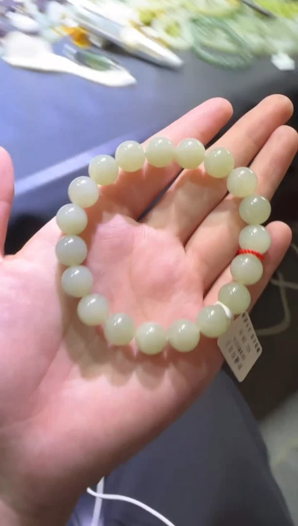 未镶嵌手串和田玉且末近矿高青白（产地直发）
