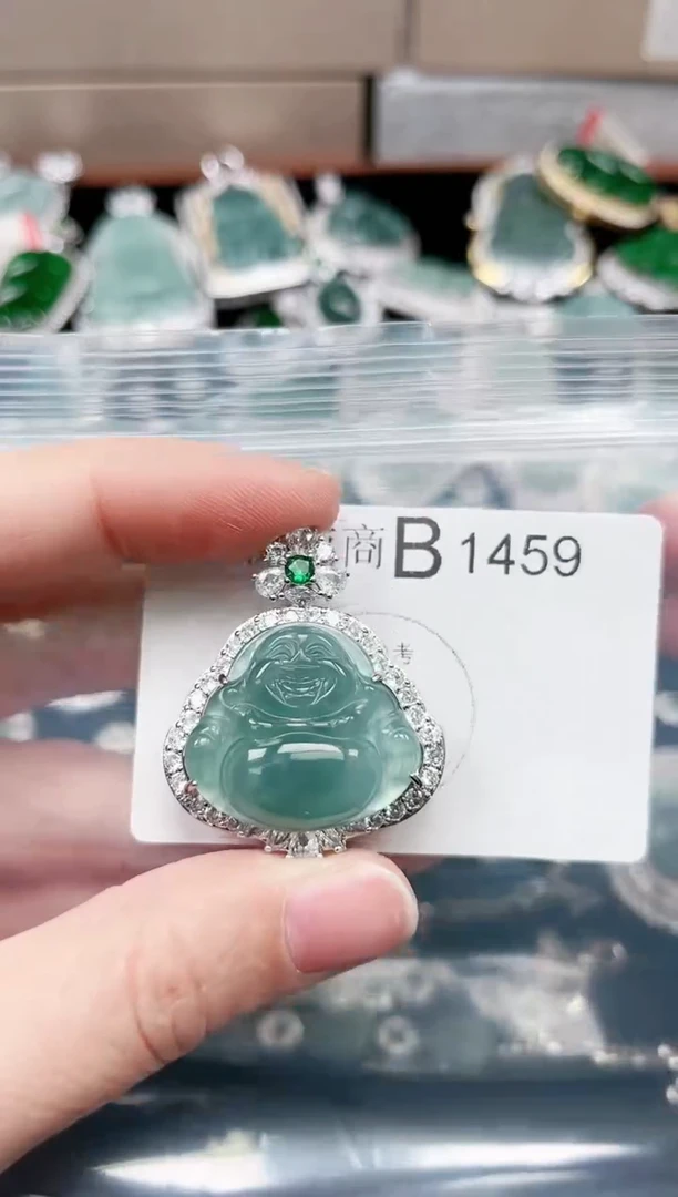 【闪购商品】翡翠颈饰未镶嵌1459赠皮绳