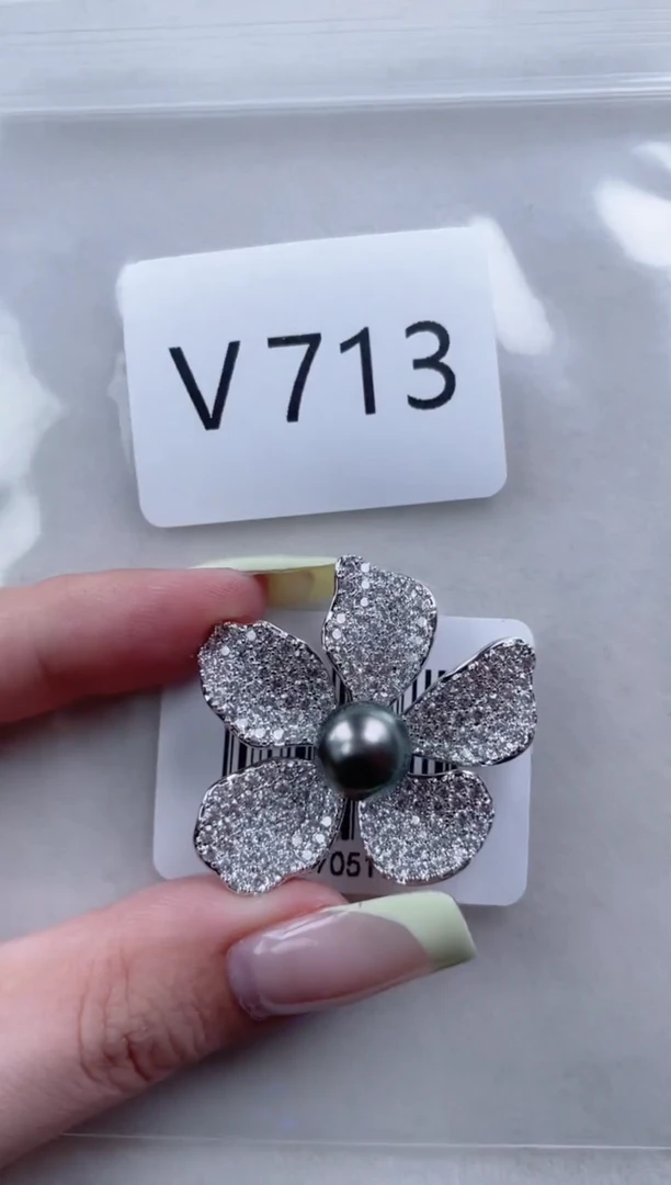未镶嵌胸针海水珍珠V713