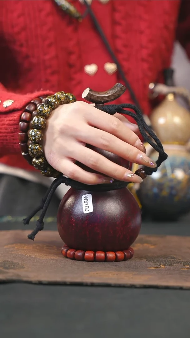 【闪购商品】WB101紫金红小容量酒葫芦随缘发