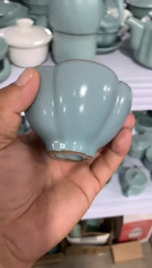 【清！一件不留】汝窑、茶壶盖碗茶杯主人杯微矿点