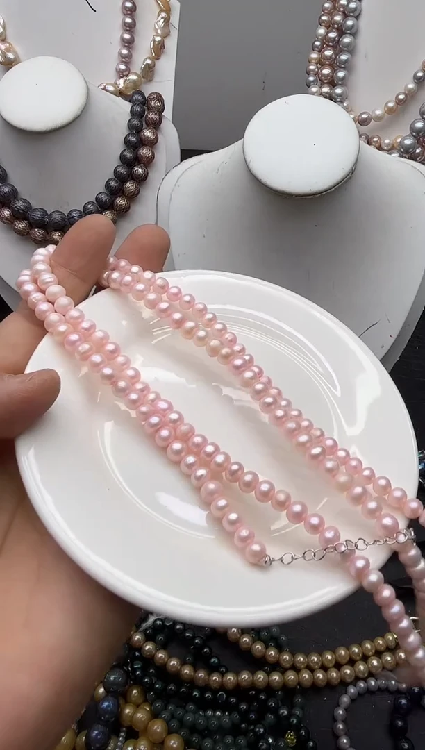 淡水珍珠钛钢颈饰1