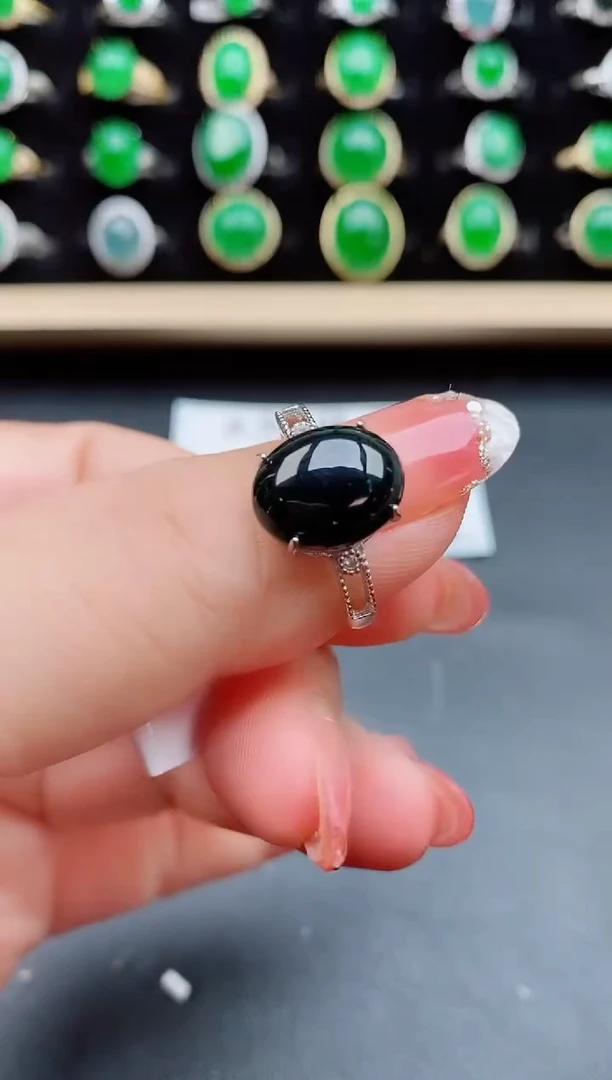 【闪购商品】翡翠戒指银S925镶嵌356565