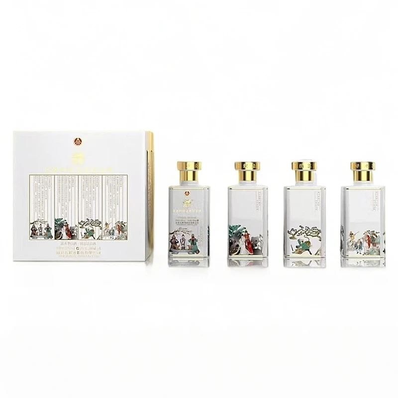 五粮液【去箱】五粮液股份公司出品 名著四珍文化纪念酒52度500ml*4