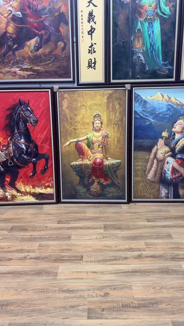 油画x****3带框70*90水月办公室客厅茶室玄关家居版画家居油画